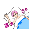 Pink Hair Boy（個別スタンプ：24）