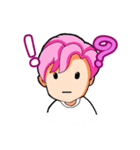 Pink Hair Boy（個別スタンプ：26）