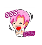 Pink Hair Boy（個別スタンプ：27）