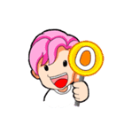 Pink Hair Boy（個別スタンプ：28）