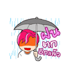 Pink Hair Boy（個別スタンプ：33）
