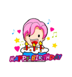 Pink Hair Boy（個別スタンプ：39）