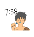 ちょうどキリの悪い時間だよ原始人（個別スタンプ：7）