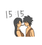 ちょうどキリの悪い時間だよ原始人（個別スタンプ：21）