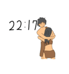 ちょうどキリの悪い時間だよ原始人（個別スタンプ：34）