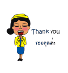 Cute Cabin Crew Ver.2 [EN/TH]（個別スタンプ：4）
