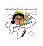 Cute Cabin Crew Ver.2 [EN/TH]（個別スタンプ：7）