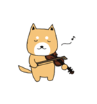 バイオリン弾きの柴犬さん（個別スタンプ：1）