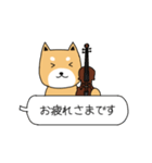 バイオリン弾きの柴犬さん（個別スタンプ：24）