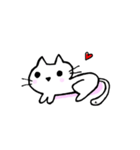 The white cat which lives in Japan（個別スタンプ：16）