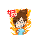Ponytail x Girl（個別スタンプ：9）