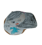 シュールな女の子（個別スタンプ：1）