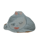 シュールな女の子（個別スタンプ：3）