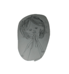 シュールな女の子（個別スタンプ：7）