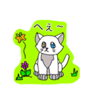 白ねこのオッドちゃん（個別スタンプ：1）