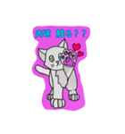 白ねこのオッドちゃん（個別スタンプ：5）