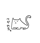 髭無いし表情もそんなに無い猫（個別スタンプ：21）