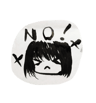 おんなのこ筆ペン（個別スタンプ：6）