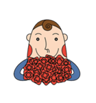 Curly hair couple（個別スタンプ：2）
