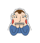 Curly hair couple（個別スタンプ：15）