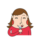 Curly hair couple（個別スタンプ：22）