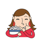 Curly hair couple（個別スタンプ：23）