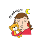 Curly hair couple（個別スタンプ：32）
