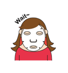 Curly hair couple（個別スタンプ：35）