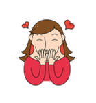 Curly hair couple（個別スタンプ：40）