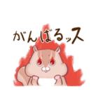 ポチャいリス、ポチャリス君。太りすぎ（個別スタンプ：34）