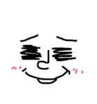 変なお顔（個別スタンプ：1）