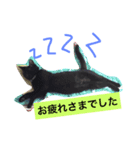 黒猫のくろまめちゃん パート3（個別スタンプ：3）