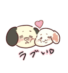 わんこカップル べち＆べちこ（個別スタンプ：1）