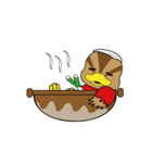 幸せを運ぶまるがも（個別スタンプ：3）