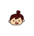 おだんごの女の子のスタンプ（個別スタンプ：6）