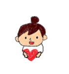おだんごの女の子のスタンプ（個別スタンプ：21）