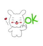 Cotton rabbit-Commonly used words（個別スタンプ：12）