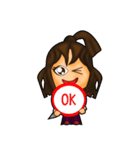 No ugly head chivalrous woman（個別スタンプ：1）
