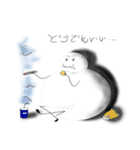可愛い雪だるまスタンプ スタンプ（個別スタンプ：8）