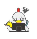 Weary careful chicken（個別スタンプ：31）