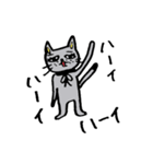 グレーの猫 mimi（個別スタンプ：6）