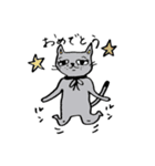 グレーの猫 mimi（個別スタンプ：21）