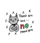 グレーの猫 mimi（個別スタンプ：32）