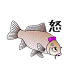 Girl fish sticker of carp fishing（個別スタンプ：8）