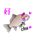 Girl fish sticker of carp fishing（個別スタンプ：10）