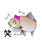 Girl fish sticker of carp fishing（個別スタンプ：14）