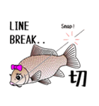 Girl fish sticker of carp fishing（個別スタンプ：20）