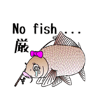 Girl fish sticker of carp fishing（個別スタンプ：22）