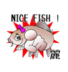 Girl fish sticker of carp fishing（個別スタンプ：23）