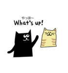 バイリンガルな黒猫ちゃんとやぎさん（個別スタンプ：11）